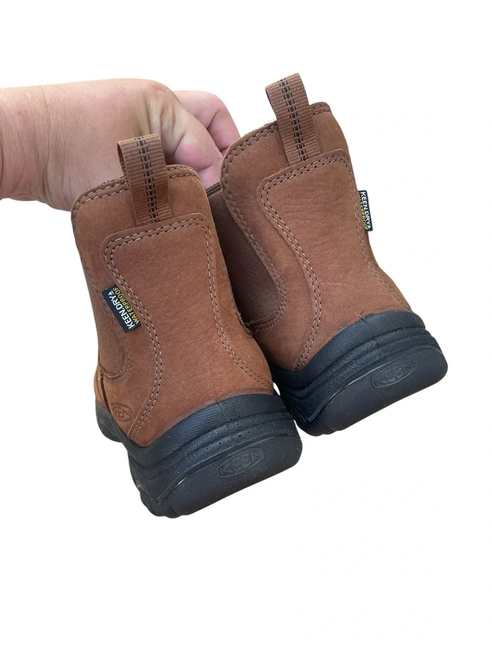 Keen Greta Chelsea Boots, Brown Leather, Size 7.5, Hybrid Boot, NIB